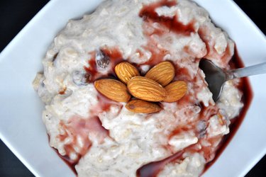 Arroz con leche ligero con almendras