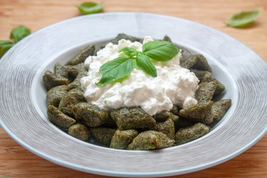 Ñoquis de espinacas elaborados con 3 ingredientes