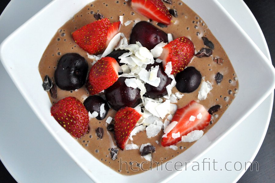 Helado saludable de cacao (sin gluten, sin azúcar)