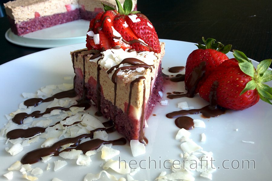 Pastel refrescante y congelado de frutas congelado