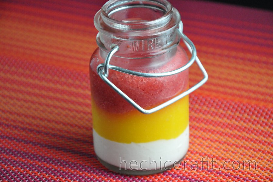 Panna cotta saludable de fresa y mango (sin gluten)