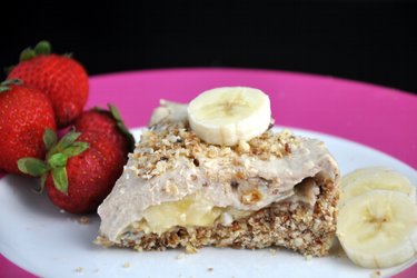 Pastel de banana "El Cielo" sin hornear (sin gluten)