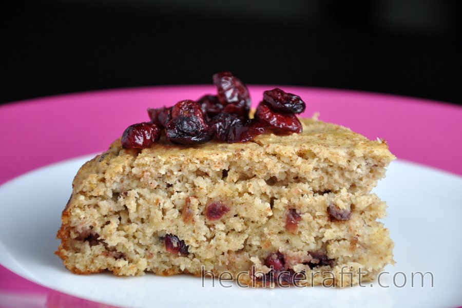 Pastel de almendras y arándanos (sin gluten) 