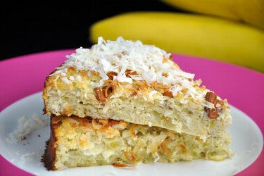 Pastel de coco y banana (sin gluten)