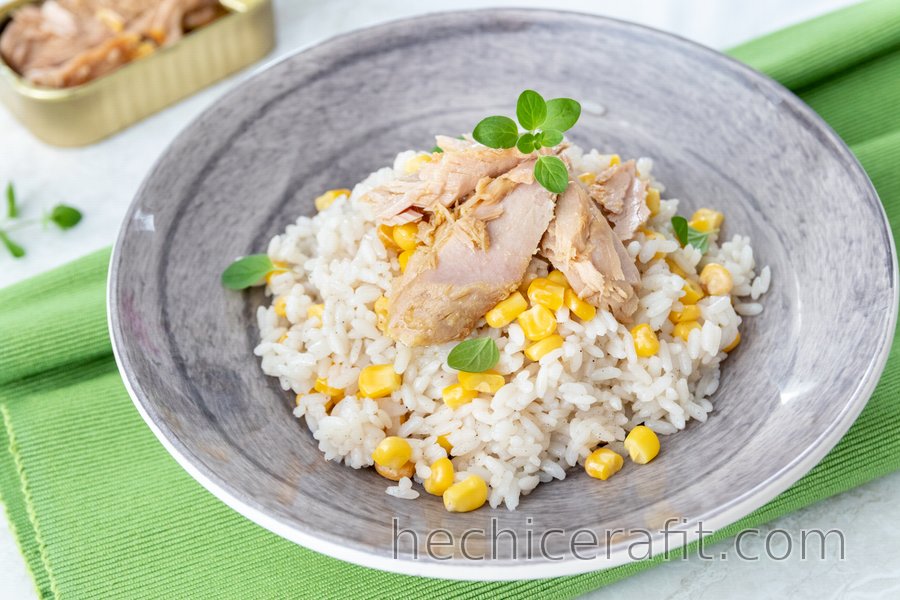 Arroz Fit con Atún y Maíz