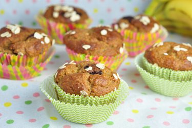 Receta Saludable de Muffins de Banana con Harina de Avena