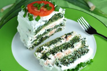 Pastel Fit de Espinacas con Salmón