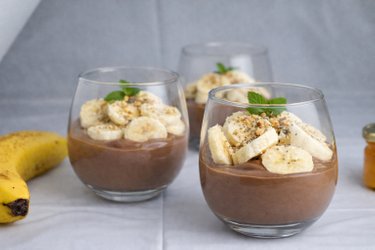 Pudín de Banana y Chocolate Saludable