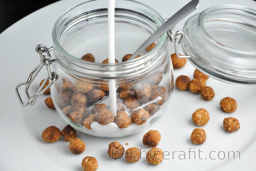 Bolitas de cereal saludables (vainilla/chocolate)