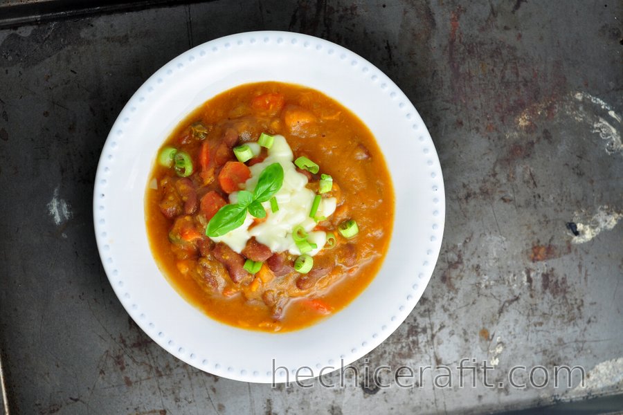 Sopa Espesa de Frijoles con Batata