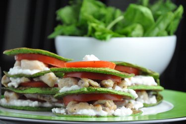 Tortitas de espinacas con pollo