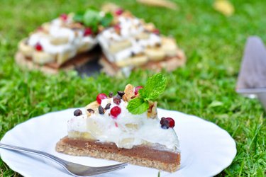 Tarta saludable de Banoffee