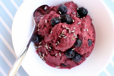 Helado de lavanda y arándanos anti-estrés