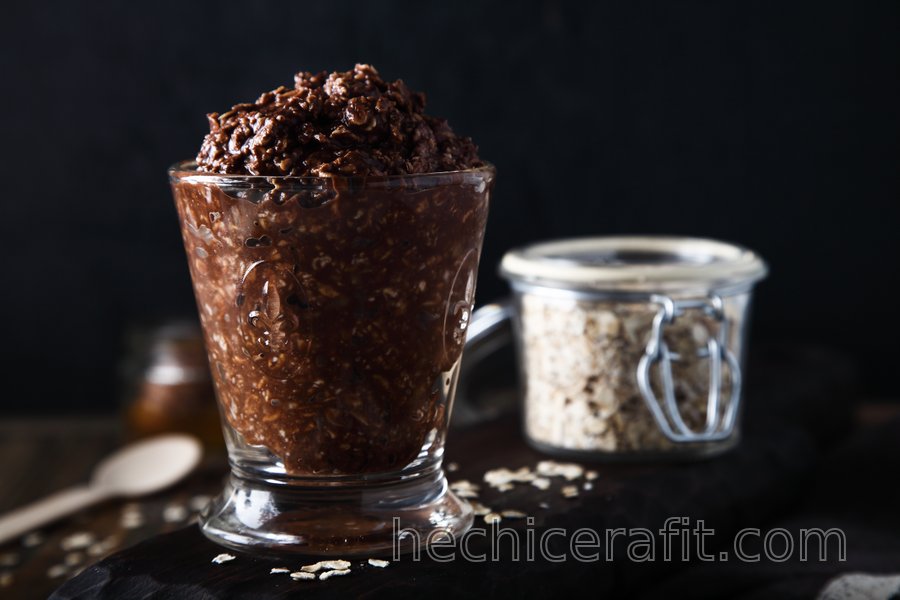 Avena rápida sabor a brownie