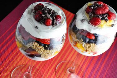 Parfaits saludables de quinoa