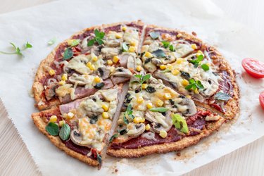 Sencilla Pizza saludable de avena y queso quark
