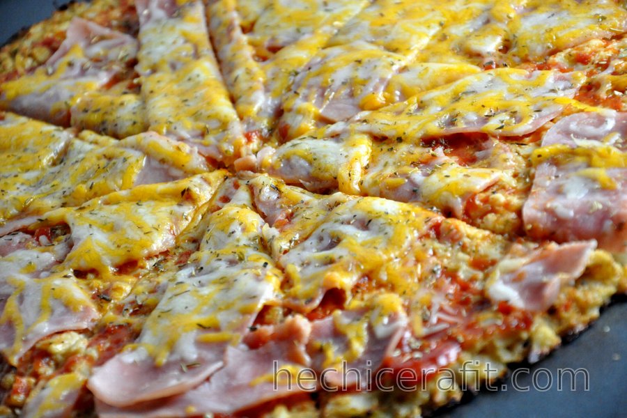 Pizza saludable de coliflor